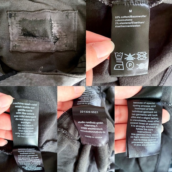 Rundholz Anthra Oversized Sweatshirt Abstract Print Gray Black Size Medium EUC - Picture 5 of 7